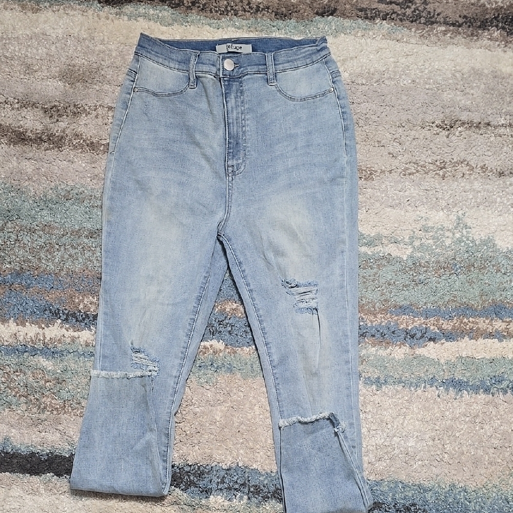 Light Blue Distressed Women's Jeans